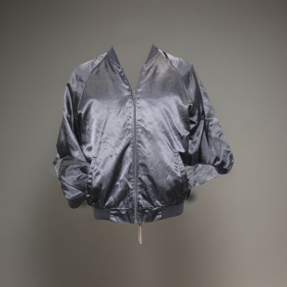 Vintage DODGE Satin Jacket Mens XL Black Dodge Boys Have More Fun USA 1980s - Picture 3 of 12